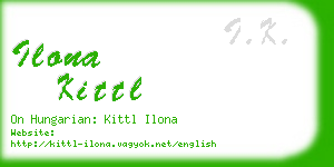 ilona kittl business card